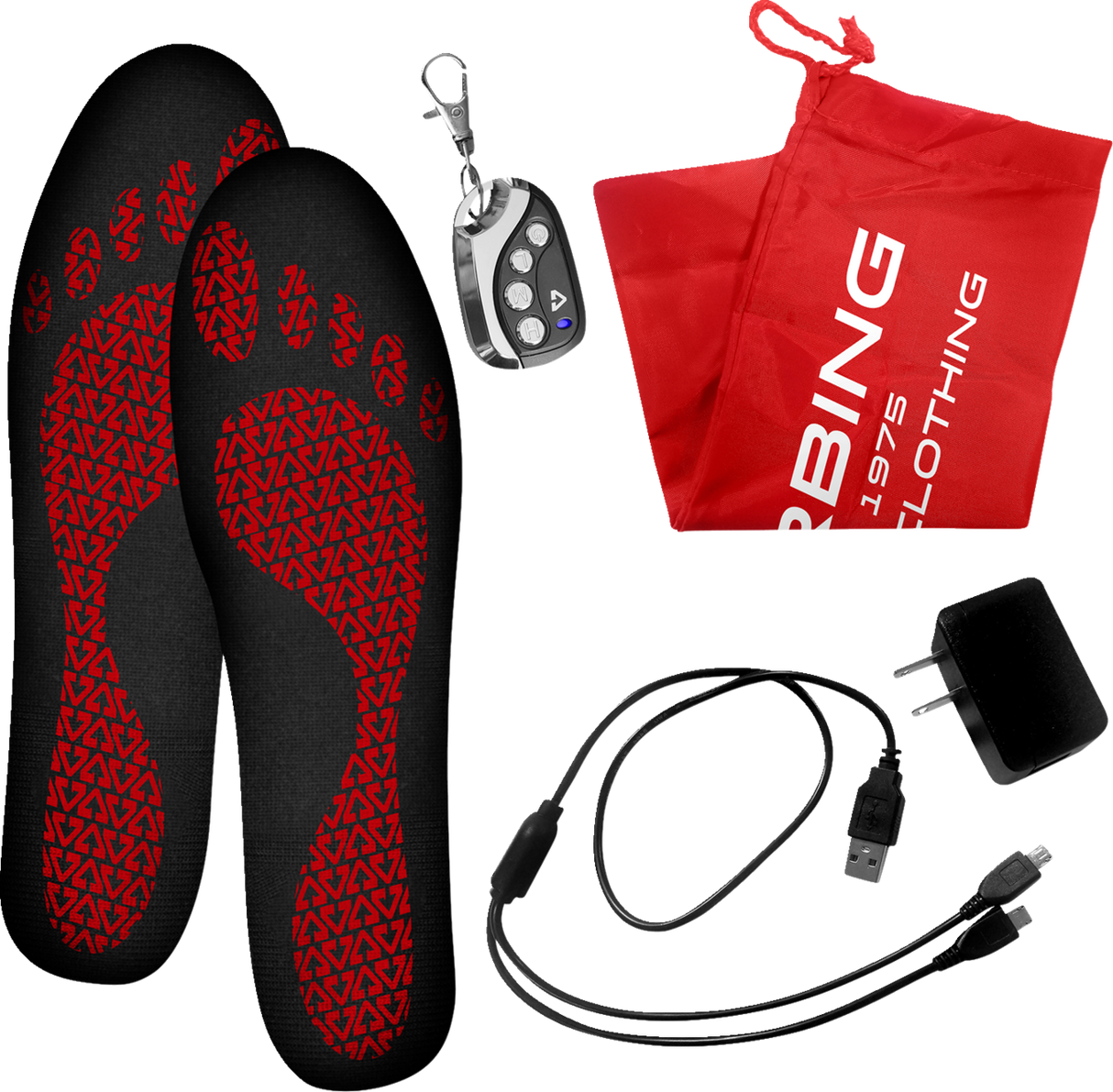 3V Rechargeable Heated Insoles with Remote - Small/Medium