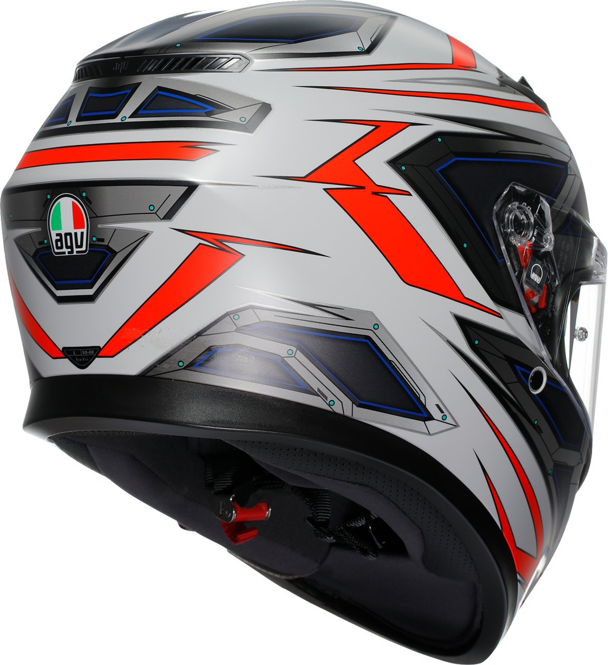 K3 Helmet - Space - Matte White/Red Fluo - XL