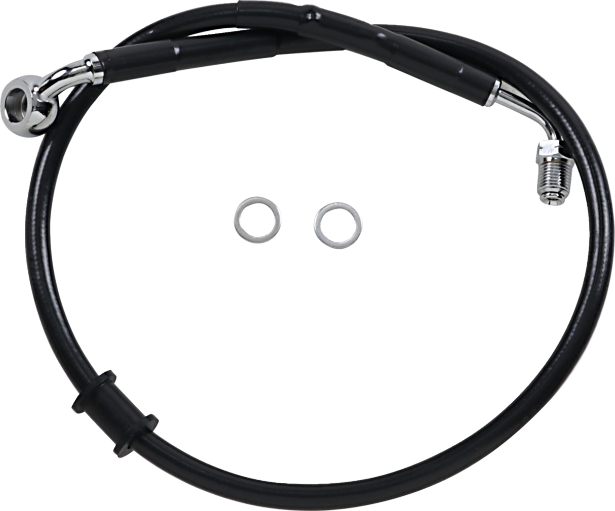 Brake Line - +2\" - Black - \'18-\'21 Softail 2018 - 2023