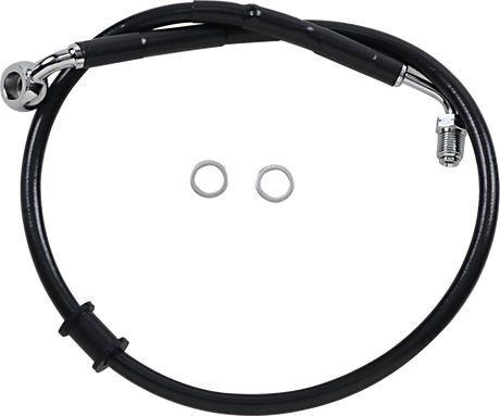 Brake Line - +2\" - Black - \'18-\'21 Softail 2018 - 2023
