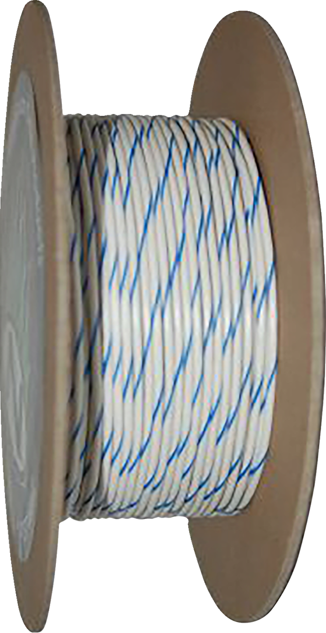 100\' Wire Spool - 20 Gauge - White/Blue