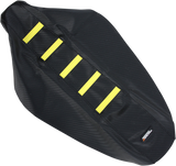 Ribbed Seat Cover - Black Cover/Yellow Ribs - Suzuki 2008 - 2017