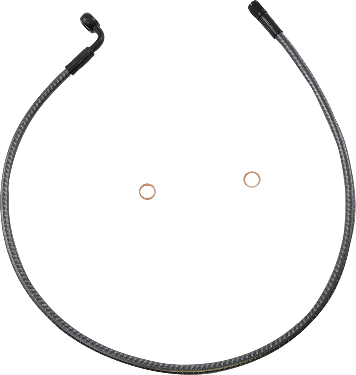 Brake Line - Front - 10 mm - 90° - 30\" - KARBONFIBR