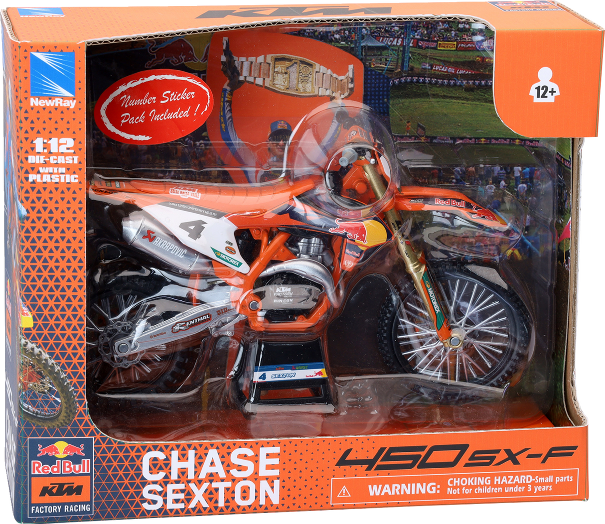 Red Bull KTM 450 SX-F - Chase Sexton #4 - 1:12 Scale