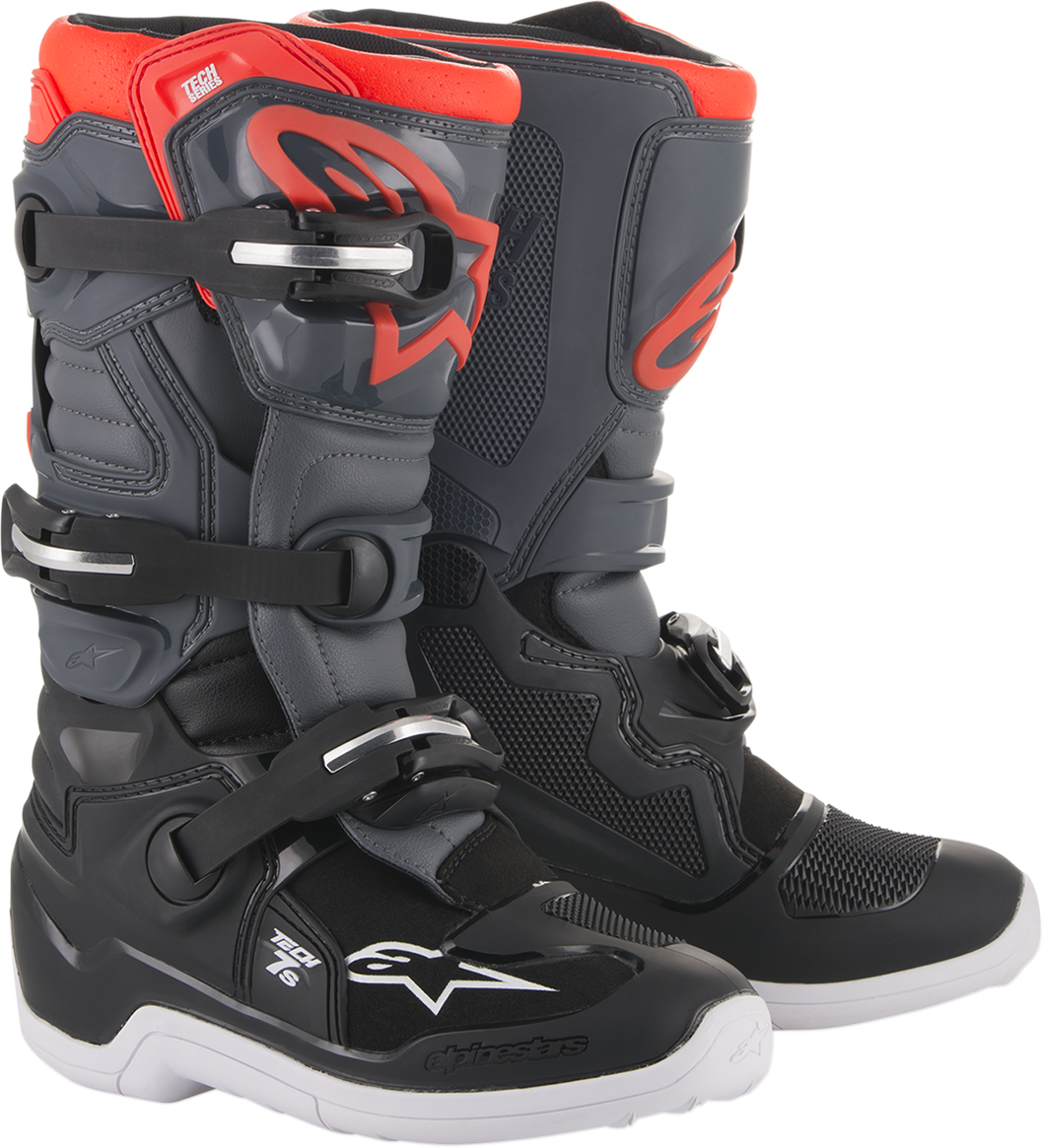 Youth Tech 7S Boots - Black/Gray - US 4