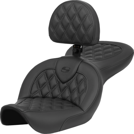 Roadsofa™ Seat - with Backrest - Lattice Stitch - FXDWG \'96-\'23 1996 - 2003