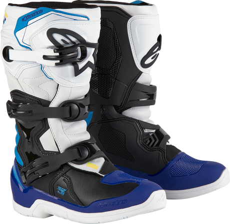 Youth Tech3S Boots - White/Black/Blue - US 2 / EU 34