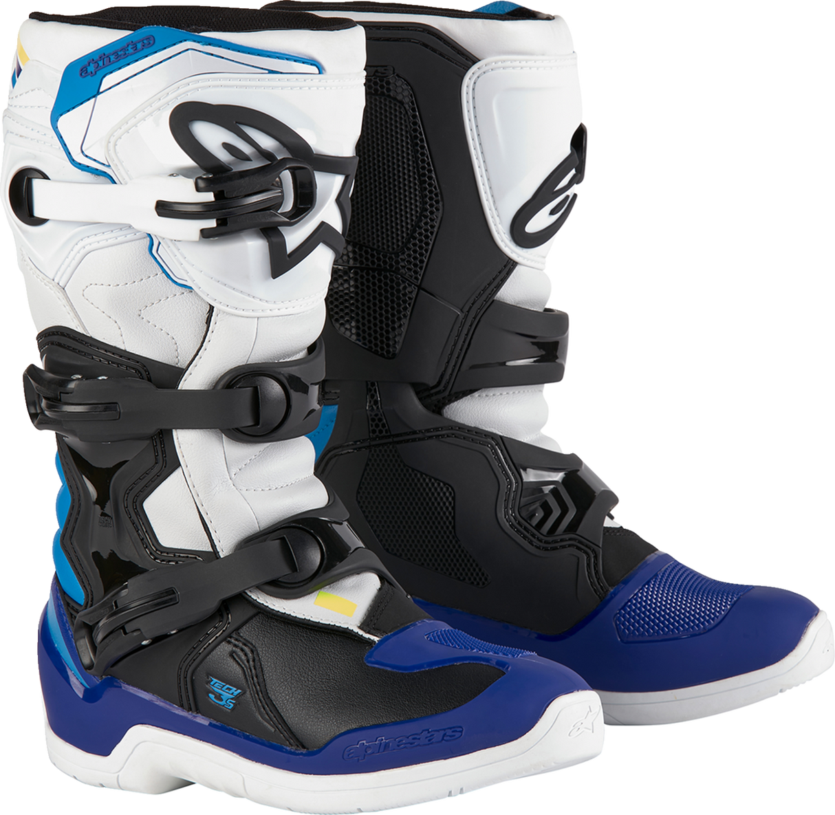 Youth Tech3S Boots - White/Black/Blue - US 4 / EU 37