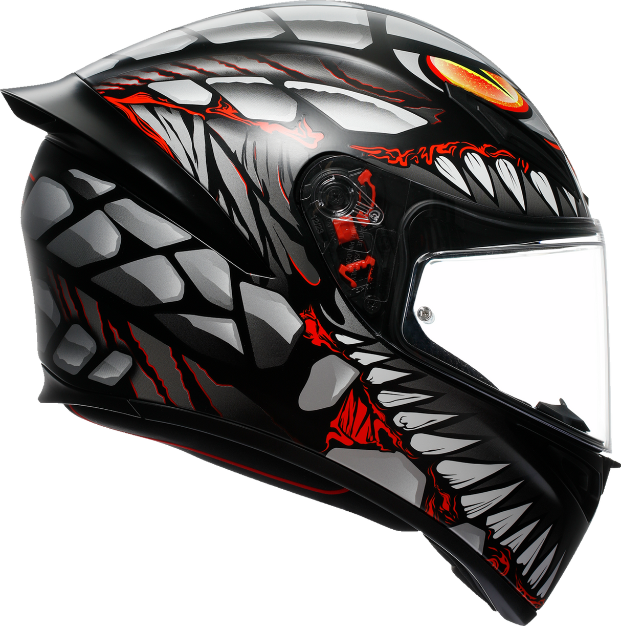 K1 S Helmet - Lyzard - Matte Black/Gray/Red - XL