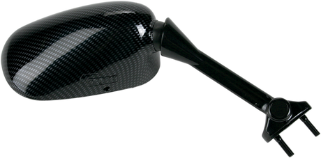 Mirror - Side View - Black/Carbon Fiber - Rectangle - Right - Kawasaki 2006 - 2008