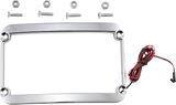 Lighted License Plate Frame - Chrome