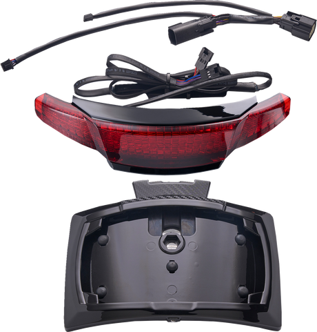 Taillight/License Plate Holder - Red Lens - Black 2014 - 2022