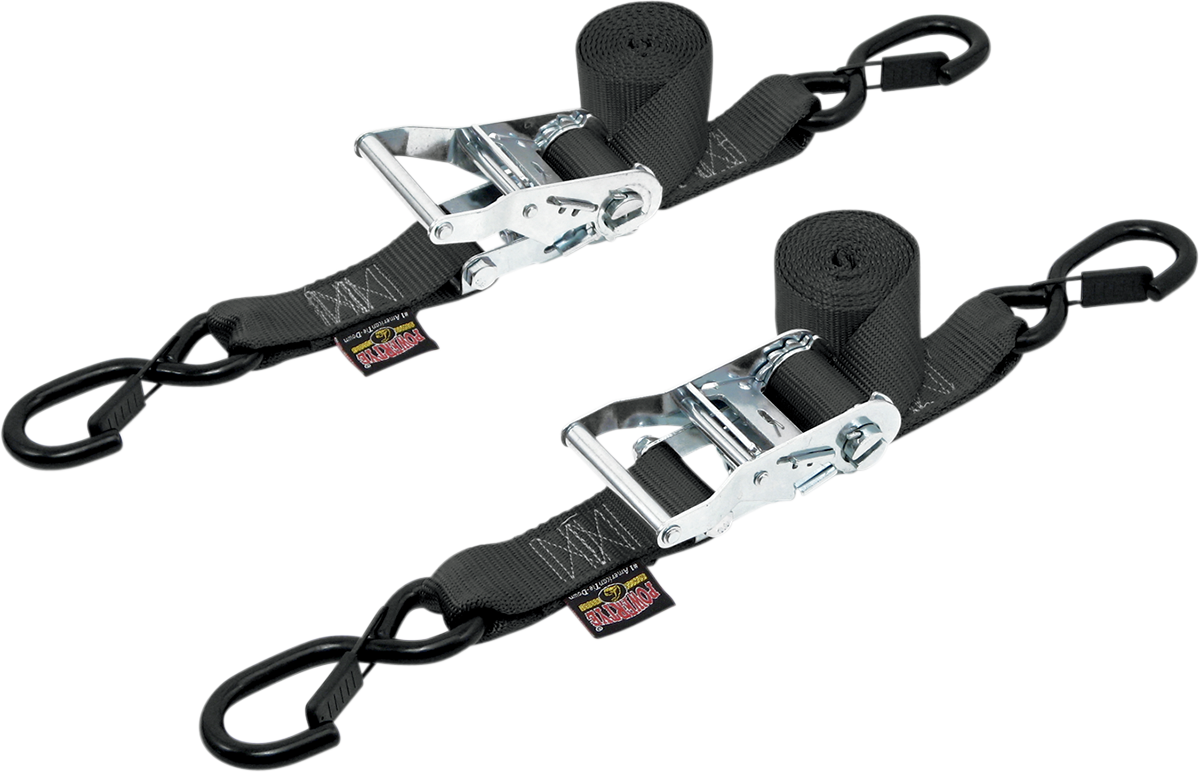 Ratchet Tie-Downs - 1-1/2\" x 6-1/2\' - Black