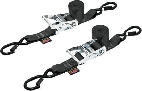 Ratchet Tie-Downs - 1-1/2\" x 6-1/2\' - Black