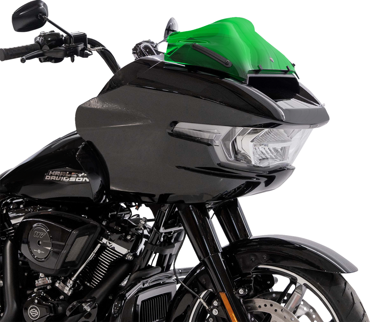 Kolor Flare™ Sport Windshield - 8\" - Green - FLTRX 2023 - 2025