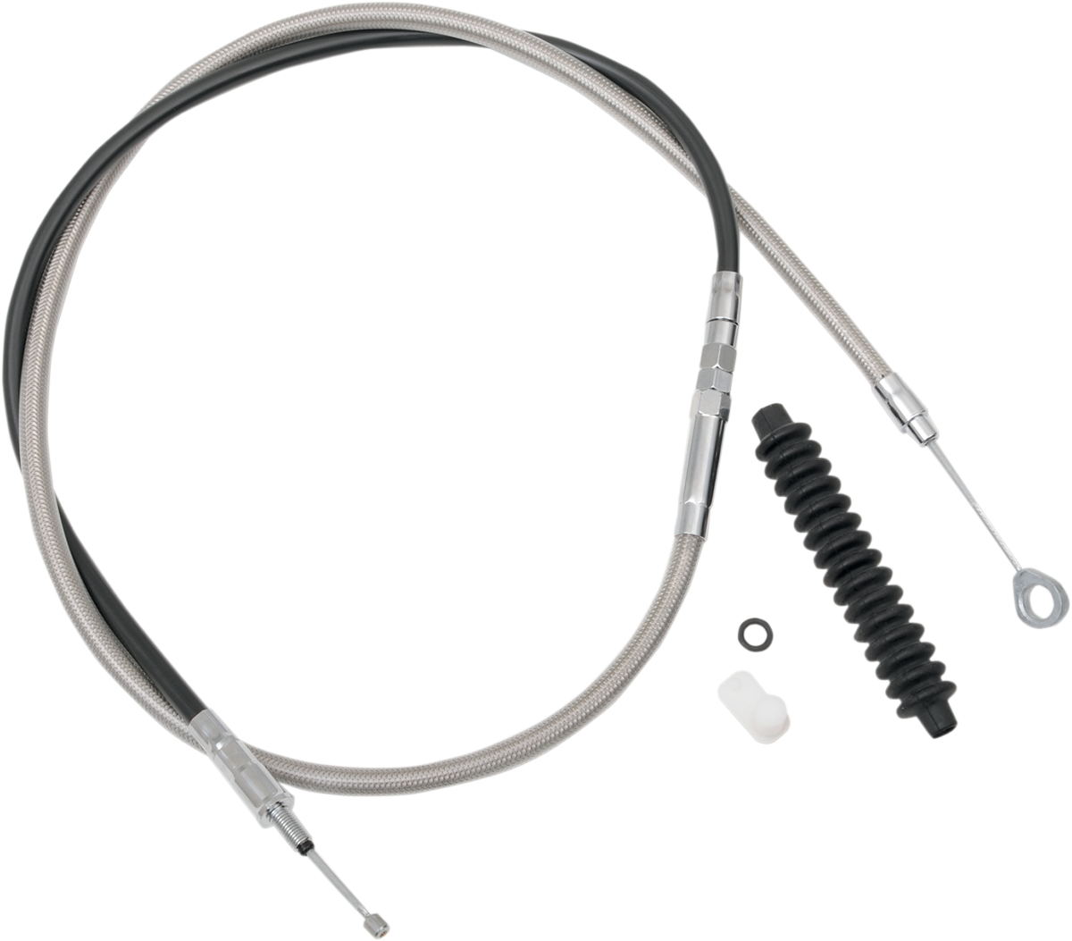 High-Efficiency Braided Stainless Steel Clutch Cable - 58-9/16\" 1968 - 1982