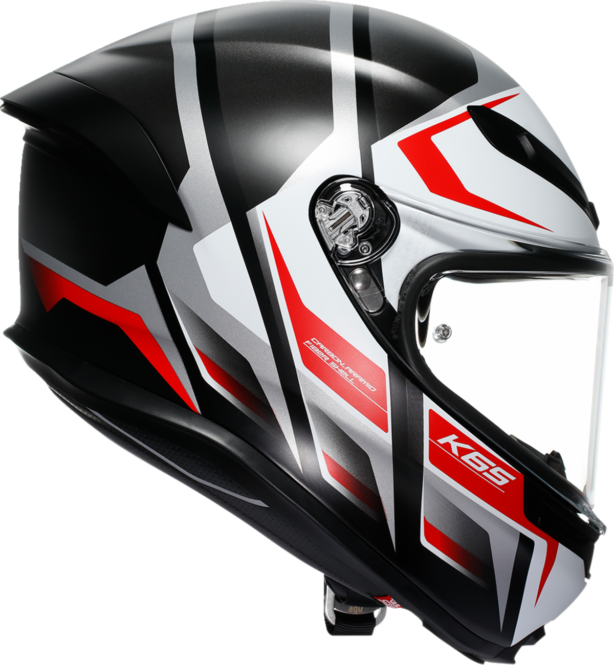 K6 S Helmet - Karve - Matte Black/White/Red - Large