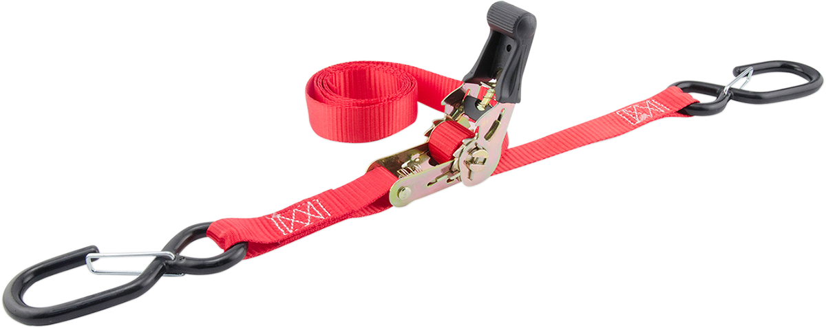 Ratchet Straps - 1\" x 6\' - Red - Pair