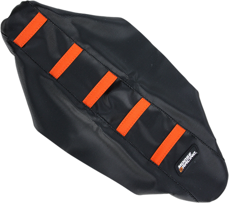 Ribbed Seat Cover - Black Cover/Orange Ribs - KTM 2009 - 2015