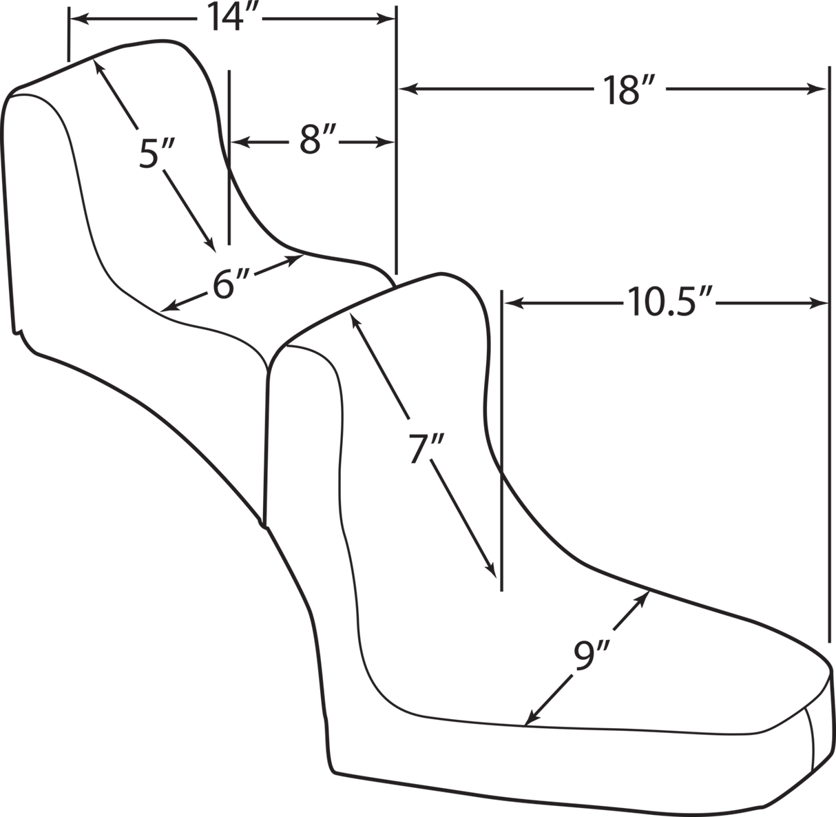 Scorpion Solo Seat - Front - Black