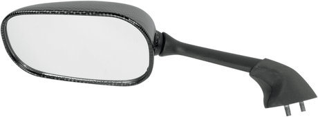 Mirror - Side View - Black/Carbon Fiber - Rectangle - Left - Yamaha 2004 - 2006