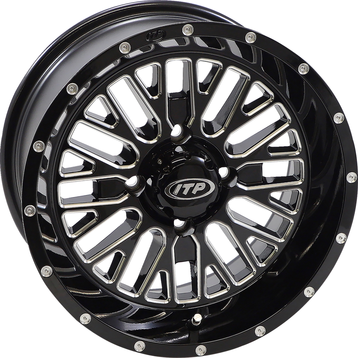 Wheel - Momentum - Front/Rear - Black/Milled - 14x7 - 4/110 - 4+3 (+10 mm) 2001 - 2023