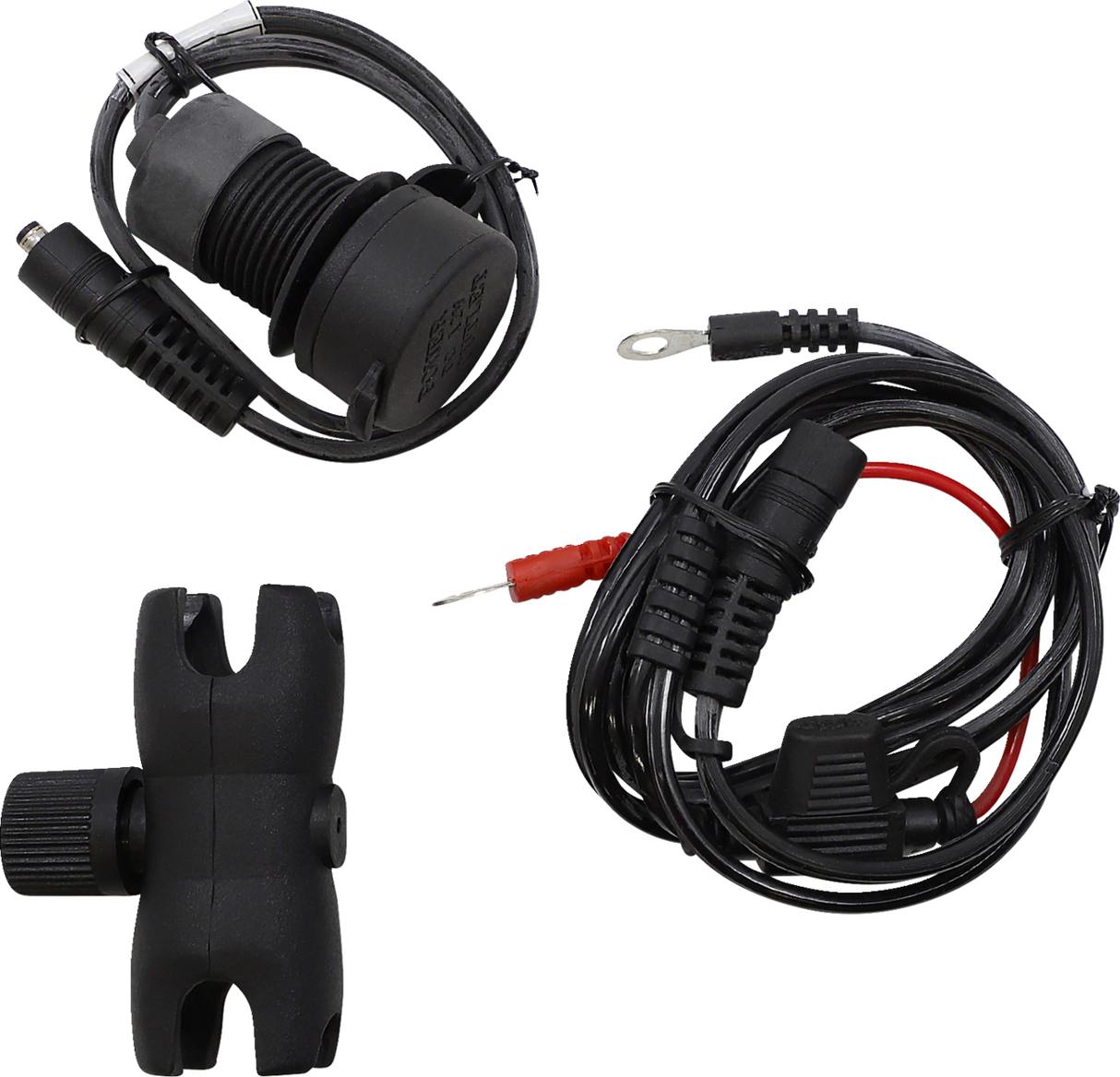 Dual USB Charger - 1\" Ball Mount - Chrome