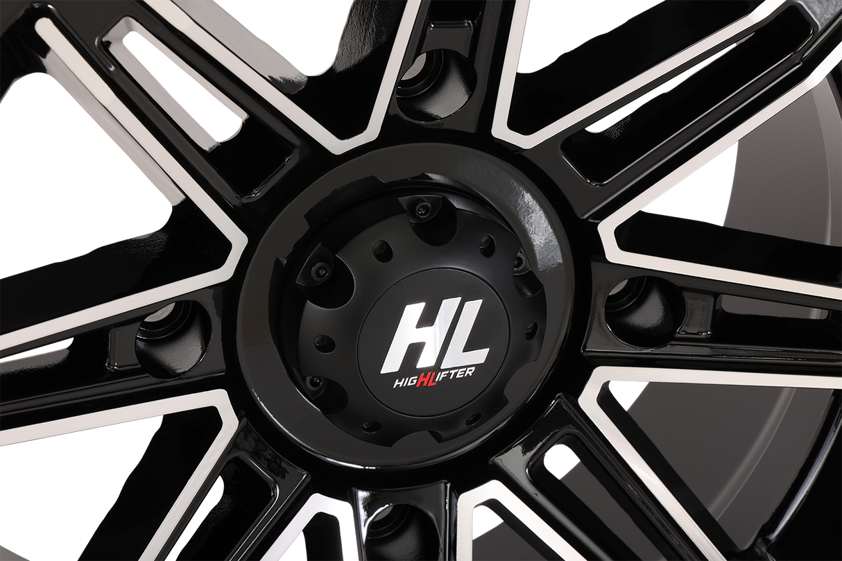 Wheel - HL22 - Front/Rear - Gloss Black w/Machined - 14x7 - 4/137 - 4+3 (+10 mm) 1992 - 2024