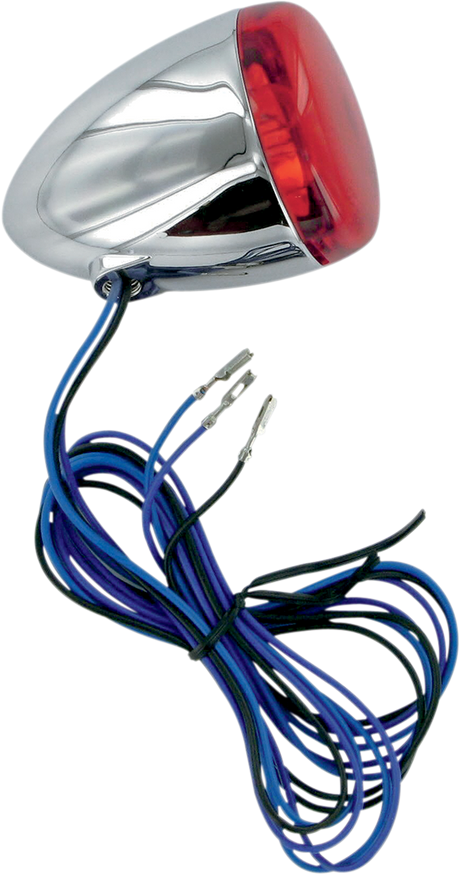 Turn Signal - Chrome/Red