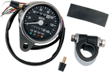 MPH Mini Mechanical Speedometer with LED Indicators - Black Face - 2240:60 Ratio - 2.4\"