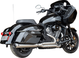 2-into-1 Qualifier Exhaust System - Brushed Stainless Steel - Race Only - Indian with PowerPlus 2020 - 2025