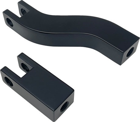 Passenger Peg Mount - Footpeg Supports - Black - FXD 2004 - 2005