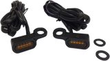 LED Handlebar Marker Lights - Hydraulic Clutch - Black/Amber 2009 - 2017