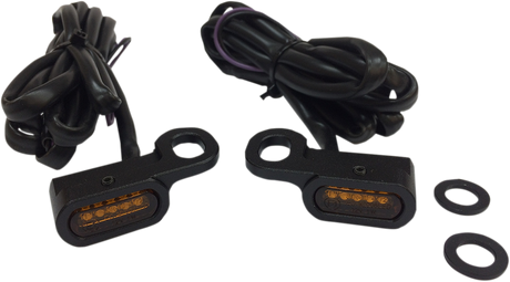 LED Handlebar Marker Lights - Hydraulic Clutch - Black/Amber 2009 - 2017
