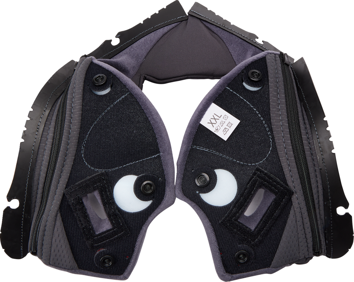 Pista GP RR Cheek Pads - Gray/Cyan - 2XL