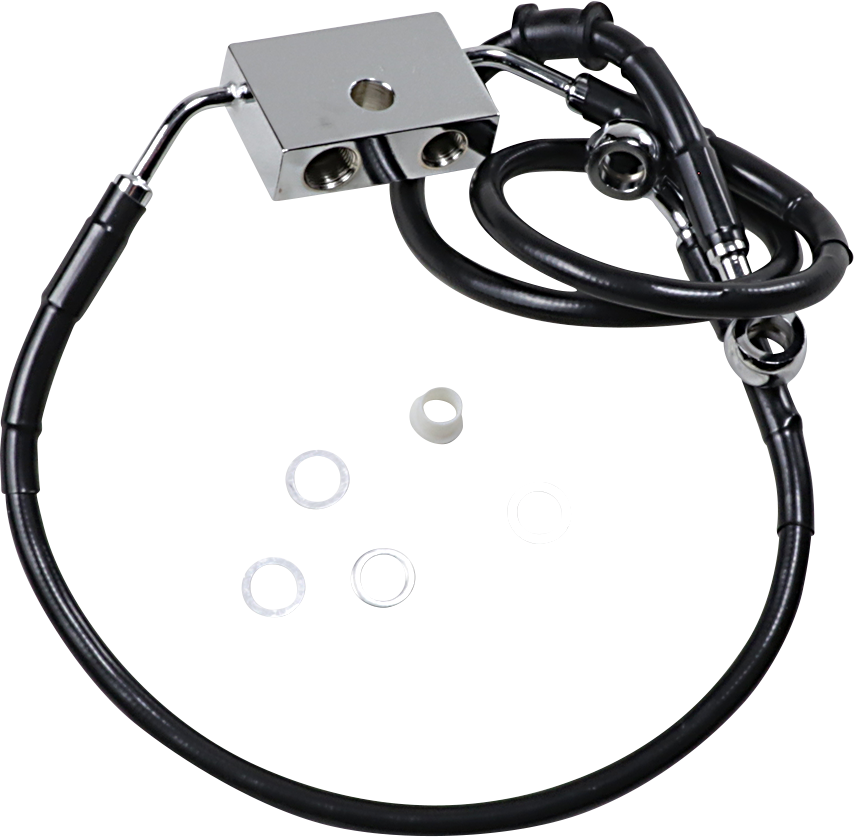 Brake Line - Front - +6\" - Black - XL 2014 - 2022