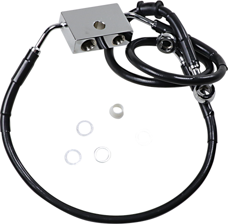 Brake Line - Front - +6\" - Black - XL 2014 - 2022