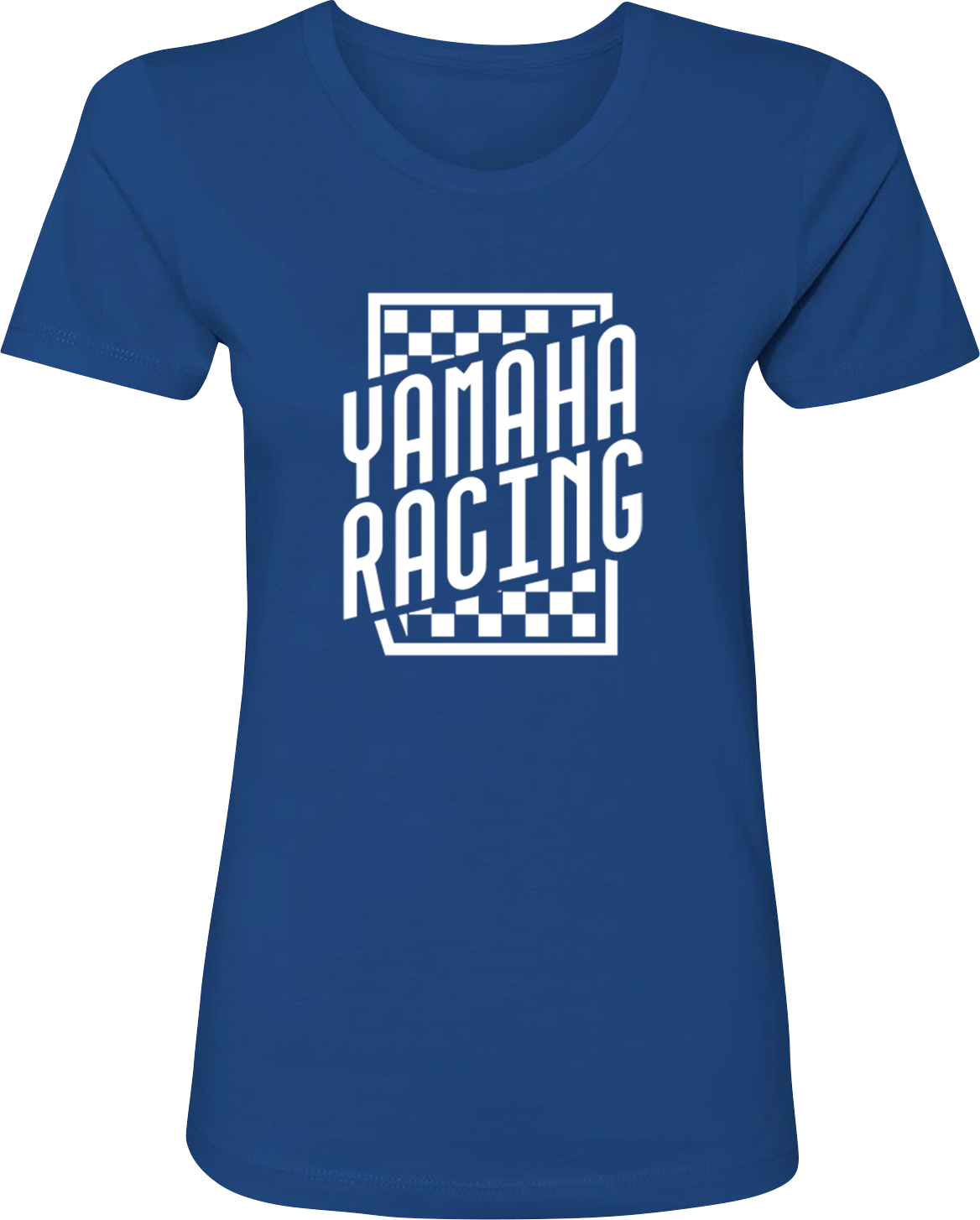 Women\'s Yamaha Racing Check T-Shirt - Blue - Medium