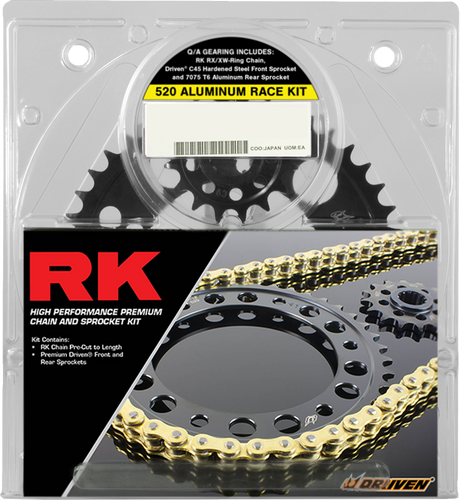 Chain and Sprocket Kit - 520 Aluminum Race - Gold - Yamaha YZF-R6 2006 - 2020