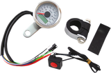 1-7/8\" Programmable Speedometer with Indicator Lights - Stainless Steel - 220 KPH LED White Face 1986 - 2003