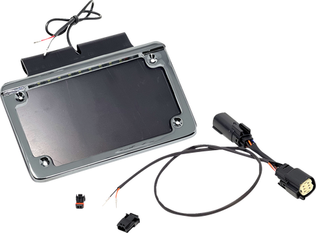 Saddlebag Tag Holder w/ Illuminated License Plate Frame - \'10 FLHX 2010 - 2013