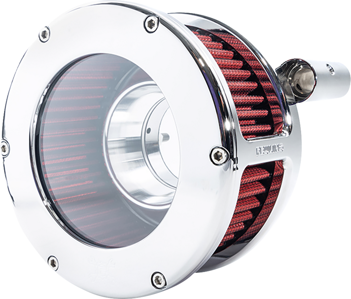 BA Air Cleaner Kit - Chrome/Clear with Red Filter - Twin Cam 1999 - 2015