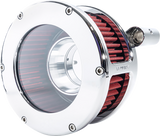 BA Air Cleaner Kit - Chrome/Clear with Red Filter - Twin Cam 1999 - 2015