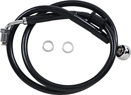 Brake Line - +10\" - Black - \'18-\'21 Softail 2018 - 2023