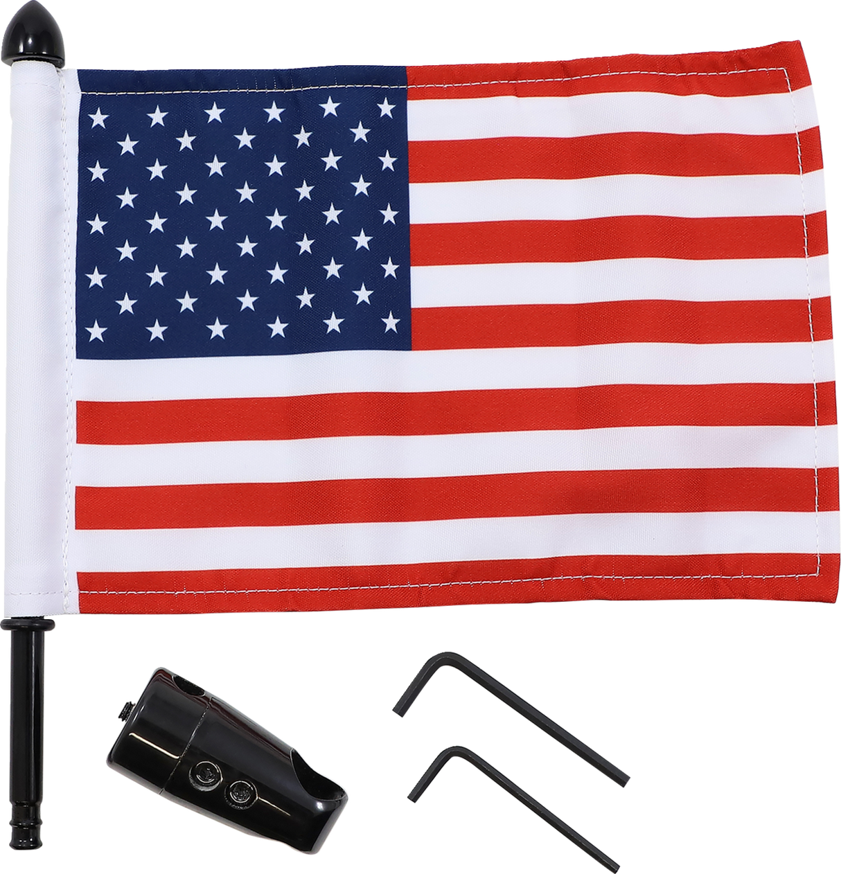 Flag Mount - Passenger Sissy Bar - 9\" Pole - 6\" X 9\" Flag