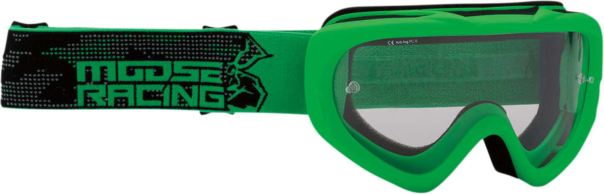 Youth Qualifier Goggle - Agroid - Green - Clear Lens