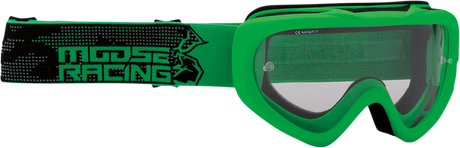 Youth Qualifier Goggle - Agroid - Green - Clear Lens