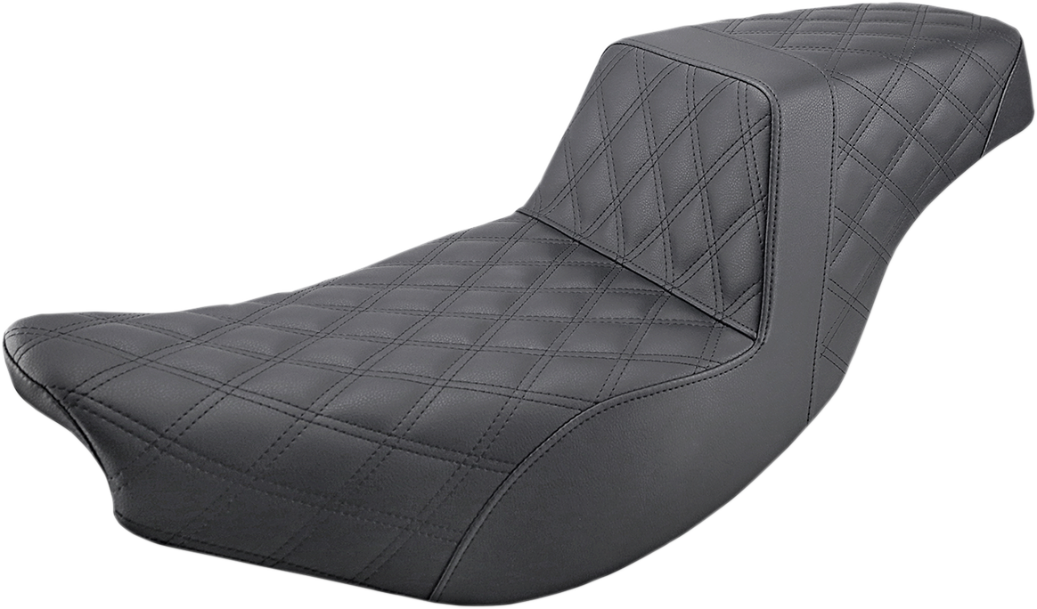 Step-Up Seat - Full Lattice Stitch - Black - Indian 2014 - 2021