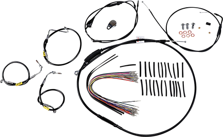 Control Kit - Early Touring Bikes - 13\" Bagger Bar Handlebars - Black 2000 - 2006