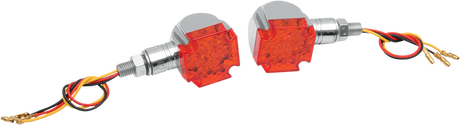 LED Maltese Marker Lights - Chrome/Red